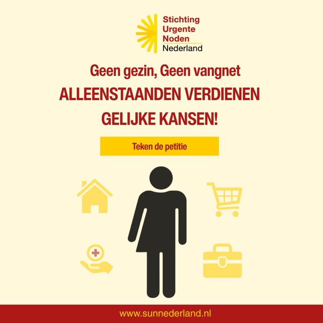 Teken de petitie: Gelijke kansen voor alleenstaanden